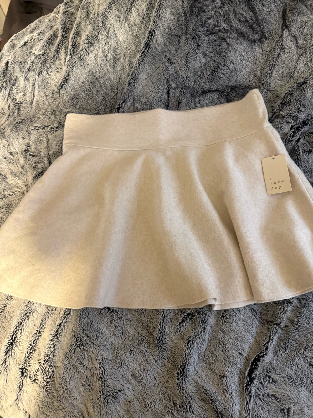 a new day Cream Circle Skater Mini Skirt